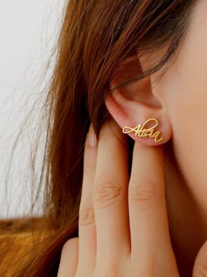 Letter Logo Earrings