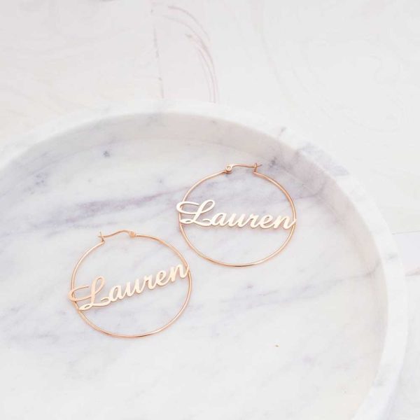 Masonry Letter Pendant Earrings