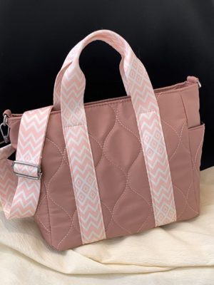 Cream Microfiber Tote Bags