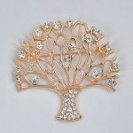 Gold Full Drill Wheat Shape Brooch