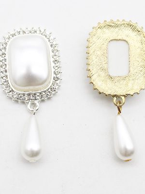 Diamond Pearl Beaded Brooch