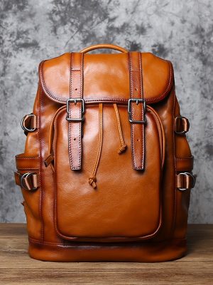 Elegant Cowhide Leather Backpack