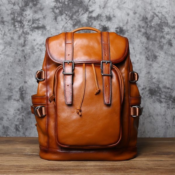 Elegant Cowhide Leather Backpack