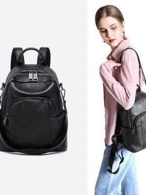 Natural Leather Cool Backpacks