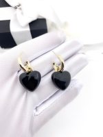 Black Diamond-encrusted Earrings