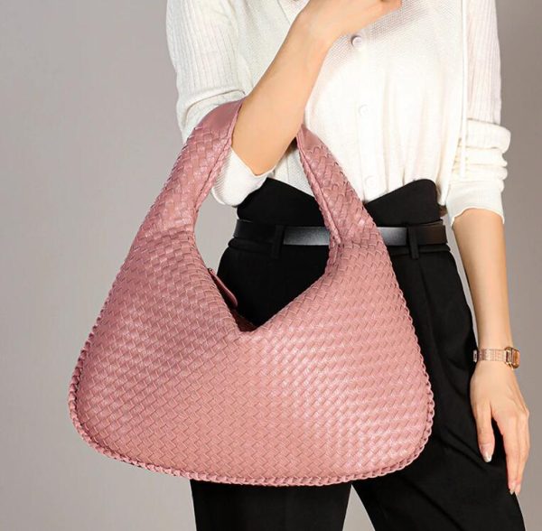 Braided Handle Leather Handbags