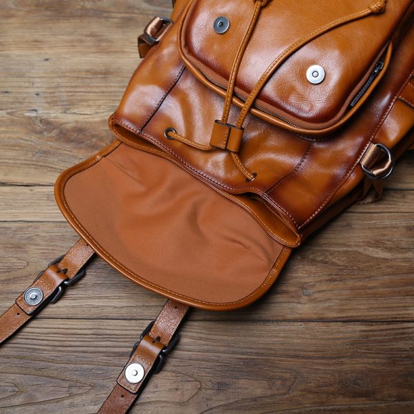 Elegant Cowhide Leather Backpack