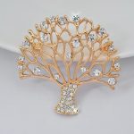 Gold Full Drill Wheat Shape Brooch