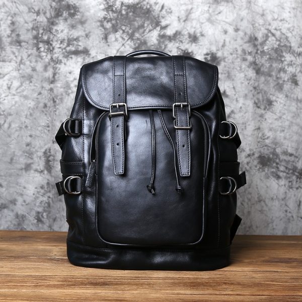 Elegant Cowhide Leather Backpack