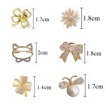 4 Petal Heart-Shaped Brooch