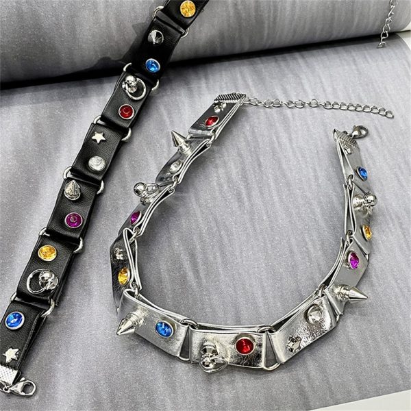 Chain Leather Necklace