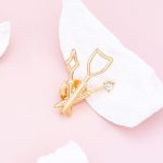 Gold Color Charm Brooch