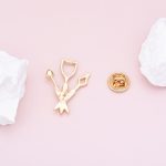 Gold Color Charm Brooch