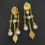 Diamond Pearl Retro Earrings