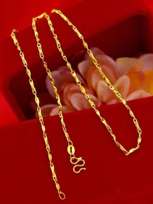 Classic colored gold necklace