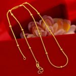 Classic colored gold necklace