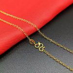 Classic colored gold necklace