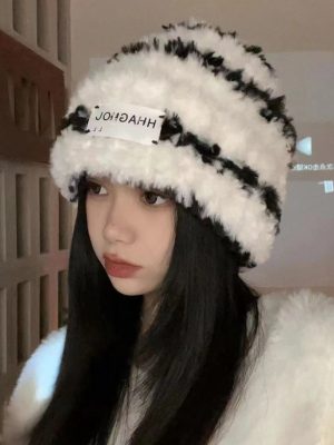 70% Wool 30% Rabbit Hair Knit Hat