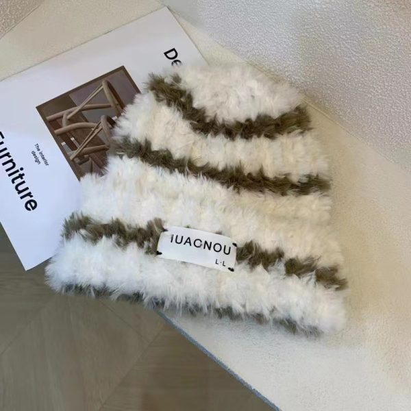 70% Wool 30% Rabbit Hair Knit Hat