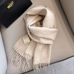 White wool knit Scarf Size 190*35CM