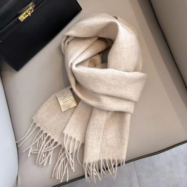 White wool knit Scarf Size 190*35CM