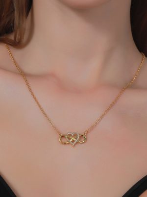 Hot selling gold diamond letter necklace