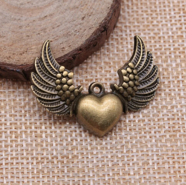 Bronze Heart brooch