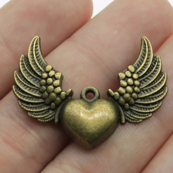 Bronze Heart brooch