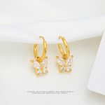 Butterfly Crystal Drop Earrings