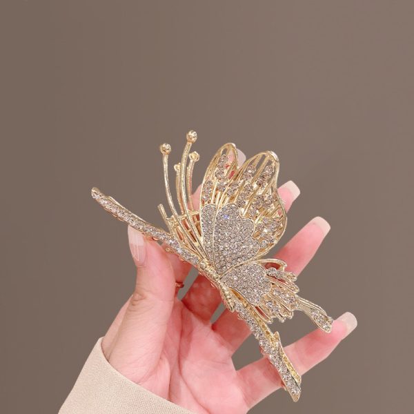 Butterfly pearl diamond hairpin