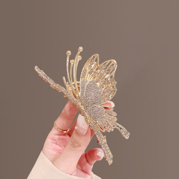 Butterfly pearl diamond hairpin