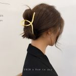 Golden letter hair clip