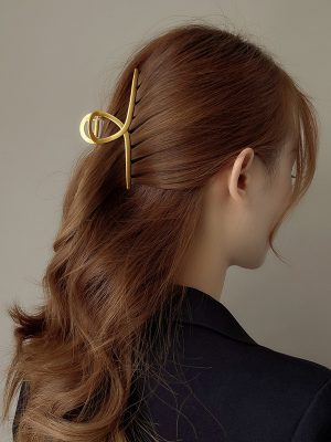 Golden letter hair clip