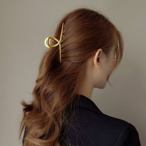 Golden letter hair clip