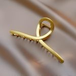 Golden letter hair clip