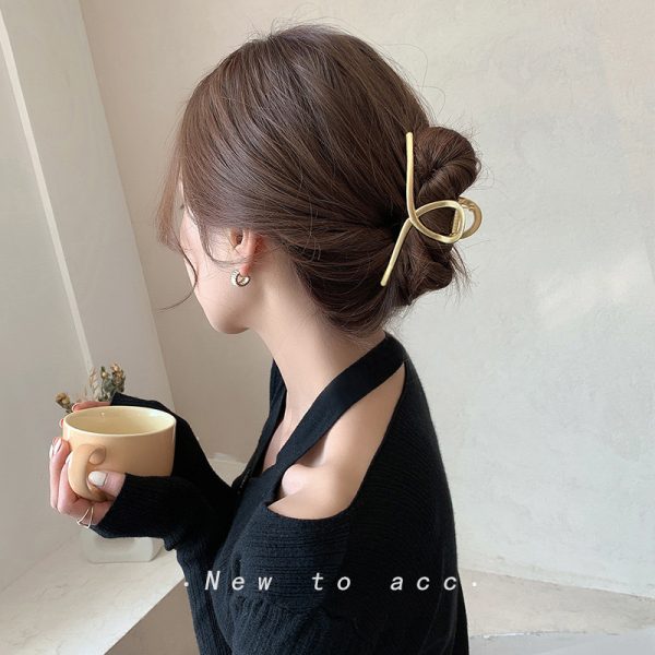 Golden letter hair clip