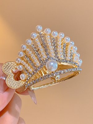 Golden Crown Diamond Hairpin