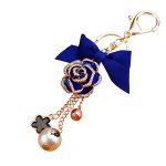 Camellia diamond keychain