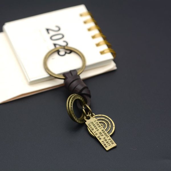 Gold letter keychain