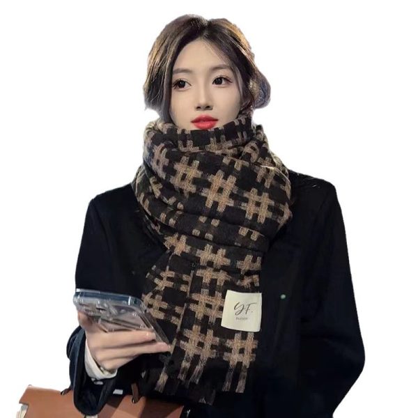 "Double-sided versatile fashion elegant scarf" 26*116cm