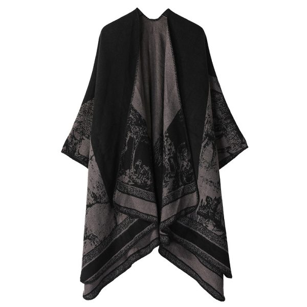 Premium Fall/Winter Collection Dual-Use Cashmere Shawl Scarf 140*140cm