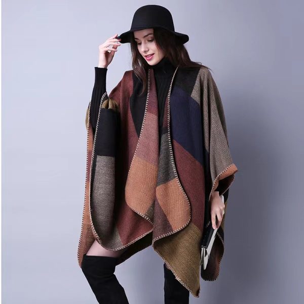 Premium Fall/Winter Collection Dual-Use Cashmere Shawl Scarf 140*140cm