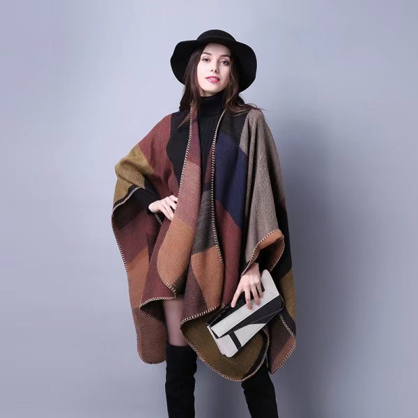 Premium Fall/Winter Collection Dual-Use Cashmere Shawl Scarf 140*140cm