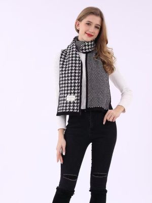 Classic double-sided jacquard scarf 180*32cm