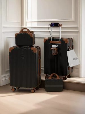 Horizon leather luggage 55cm