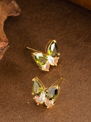 Gold Letter Pearl Pendant Clip-On Earrings