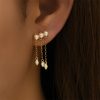 Tasseled Gemstone Stud Earrings